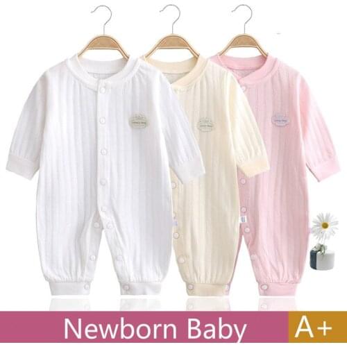 Spring Newborn Clothes Baby Pajama Romper 100% Cotton Infant Bodysuit Long Sleeve ropa bebe Baby Boy Girl clothes