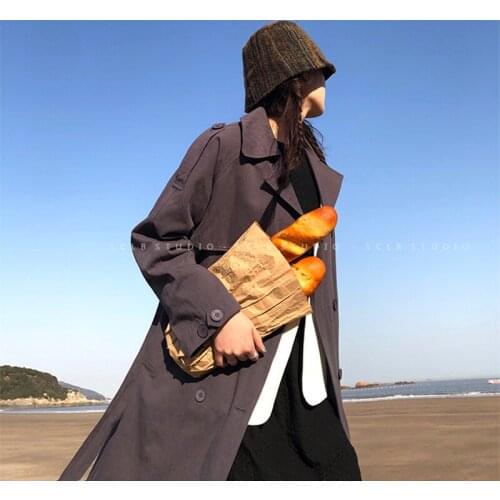 Womens Windbreaker Spring Autumn Womens Coat Casual Loose Womens Long Trench Coat Solid Coat Women Trench Coat For Women 2021