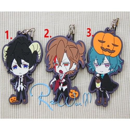 1pcs Anime Keychain Diabolik Lovers Halloween Ver. Mukami Yuma Mukami ruki Keyring kulcstarto Keychain Phone Strape Pendant
