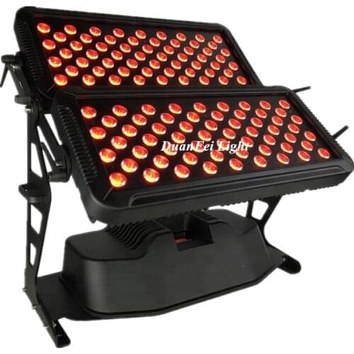 2pieces +2 flightcase 120x10w dmx rgbw wall washer led city color rgbw led wall wash light Architectural Lighting Equipment