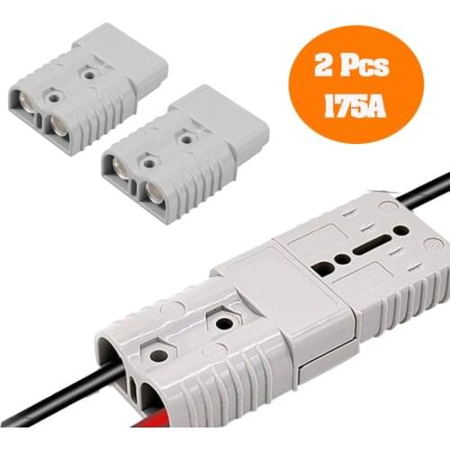 2 Pcs 175A 600V 1/0 AWG AC/DC Power Tool For Anderson Style Plug Connectors Quick Connector Kit Electric Car Battery Plug