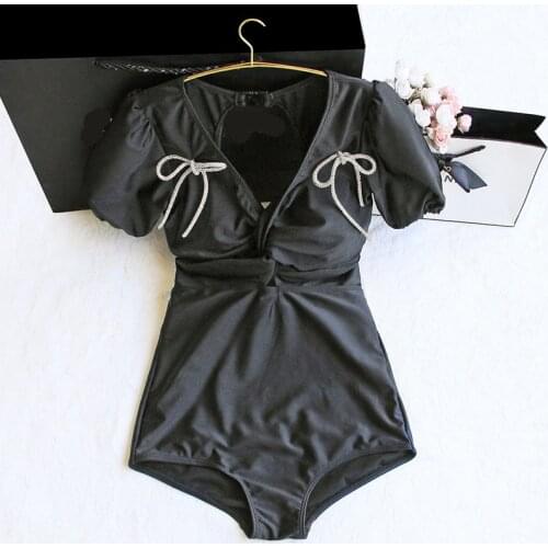 One-piece women summer dust skirt of the small sweet wind sexy backless bowknot two-piece lean meat swim suit