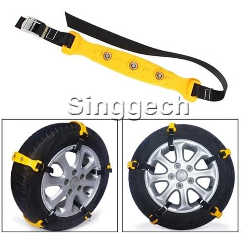 10X Car Wheel Snow Chains For Peugeot 307 206 308 407 207 2008 3008 508 406 208 For Fiat 500 Punto Stilo Bravo Accessories