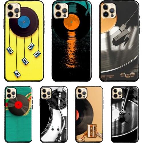 Vinyl Record Music TPU Case For iPhone 12 mini 11 Pro Max XS X XR 5S 6S 7 8 Plus SE 2020 Back Cover Coque