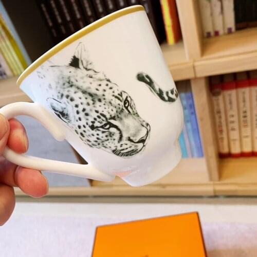 Equatorial Jungle Series European Style Ceramic Coffee Cups Water Cup Kawaii Mug with Gift Box