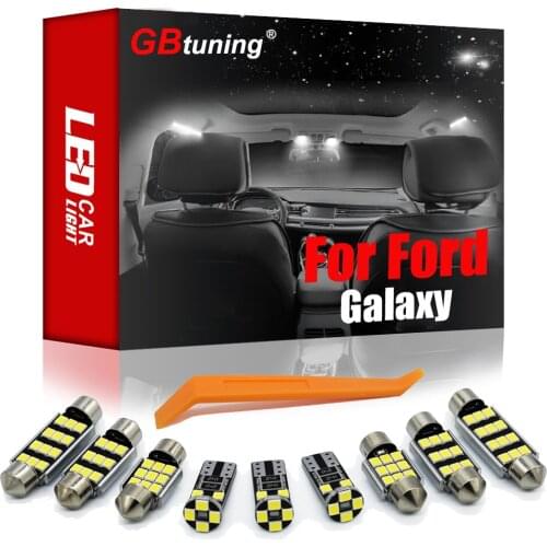 GBtuning Error Free LED For Ford Galaxy WGR WM 1994-2013 2014 2015 Vehicle Indoor Auto Dome Lamp Interior Light Accessories Kit
