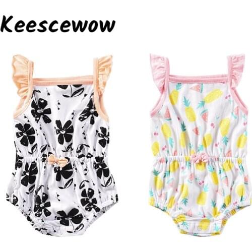 Summer Baby Bodysuits Girls Sleeveless Lace Toddler Cake Skirt Girls Pure Cotton Bodysuits