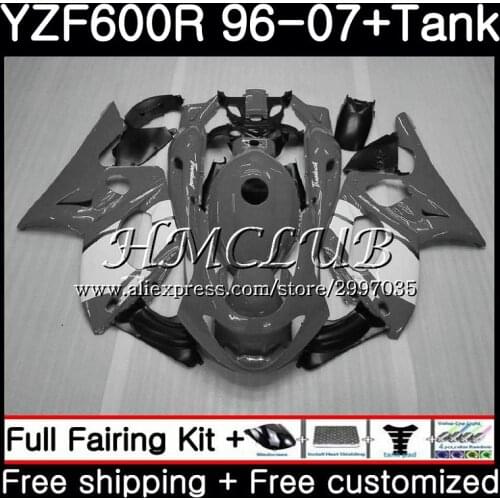 Body For YAMAHA YZF600R Thundercat Grey white 2002 2003 2004 2005 2006 2007 0HC.14 YZF-600R YZF 600R 02 03 04 05 06 07 Fairing