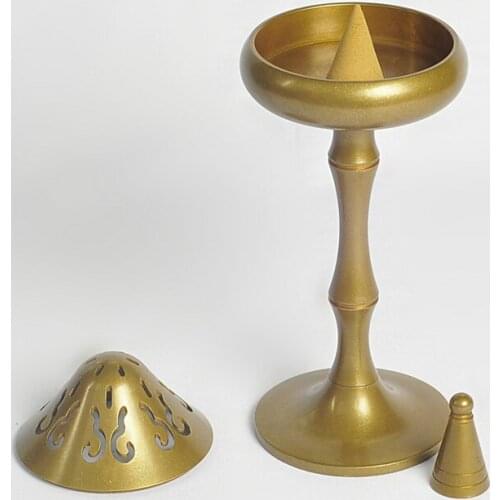 Creative bamboo copper brass incense coil boshan furnace oil burner cone of fragrant sandalwood sinking fuming furnace