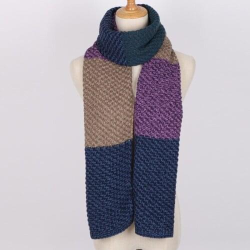 2017 Hot Winter Thicking Warm Wool Scarf Long Patchwork Couple models man luxury scarves