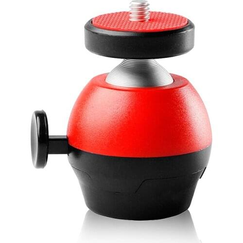 Mini Tripod Ball Head 1/4 inch Screw Ballhead with Lock for Camera LED Video Light Monitor Microphone Phone Vlog Action Camera