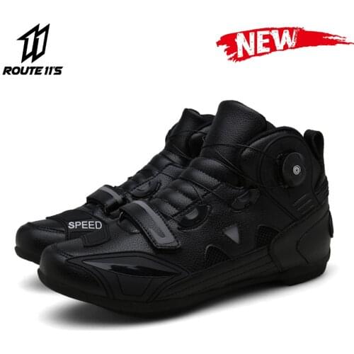 New Motorcycle Boots Motorcycle Racing Shoes Men Breathable Botas Moto Boots Motorbike Biker Riding Boots Outdoor Travel Shoes