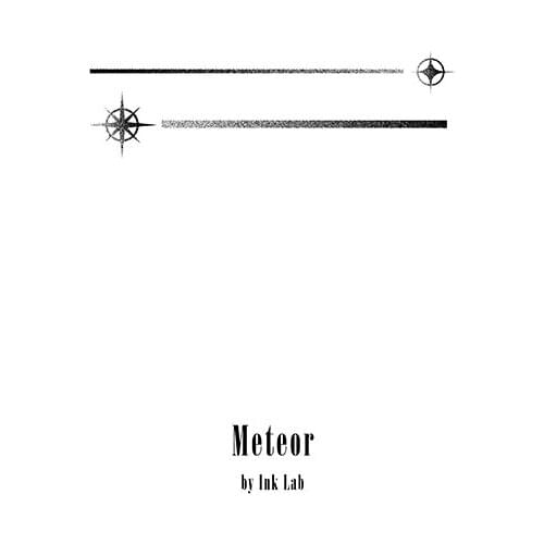 86MM×15MM trailing meteor tattoo stickers waterproof men and women lasting fresh clavicle arm