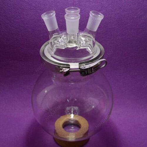 NANSHIN,50000ML 4-Neck Reaction Flask,24/40,Separately Flask with Easily Clamp,50L Reactor