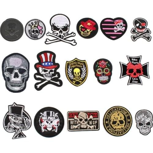 Skull Peach Heart Clothes Patch Patch Repair Factory Direct Support Custom Cross-Border