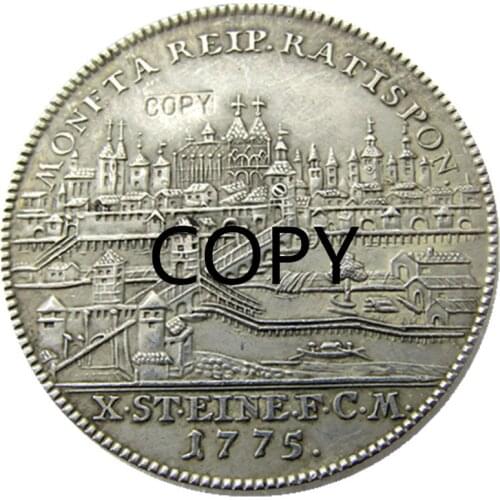 German States, REGENSBURG, Thaler, 1775, Regensburg Silver Plated Copy Coin