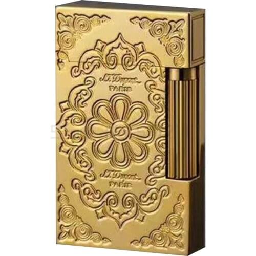 New vintage dupont bright sound gas lighter windproof copper body for cigarette