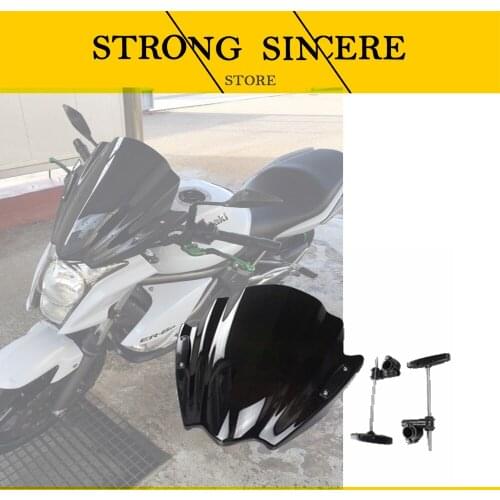 New For Kawasaki Z250 Z300 Z750 Z750R Z800 Z1000 bike motorcycle/motorbike Windshield/Windscreen BLACK