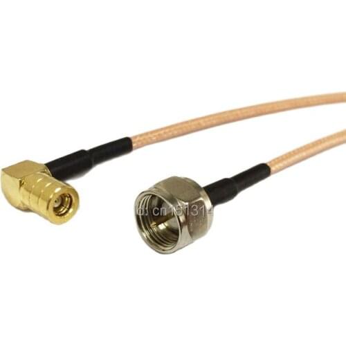 New SMB Female Jack Right Angle Switch F Male Plug pigtail cable RG316 Wholesale Fast Ship 15CM 6" Adapter