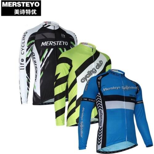 MERSTEYO Team Wear Ropa Ciclismo Cycling Jersey Bike Clothing Long sleeve Cycling Tops Jacket Size S-XXXL