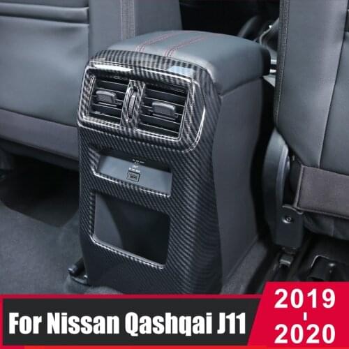 For Nissan Qashqai J11 2019-2020 Car Armrest Box Anti-Kick Pad Rear Row Protection Shell Anti-Dirty Trim Cover Accessories
