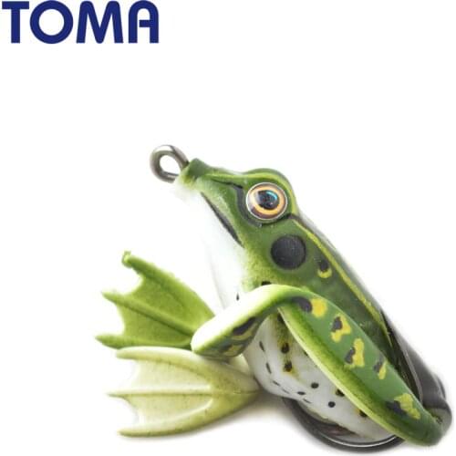 TOMA 3pcs/lot Soft Frog Fishing Lure Topwater Silicone 5cm 11g 6.5cm 22g Soft Artificial Bass Bait Fishing Tackle