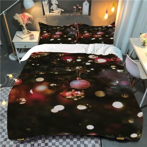 Merry Christmas Bedding Set Happy New Year Duvet Quilt Cover Set Single Double Twin Full Queen King Bed Linen For Children Adult