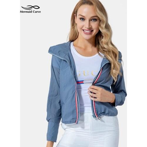 Mermaid Curve 2021 New Quick Dry Sports Wear Sun Protection Clothing Fitness Yoga Jacket Outdoor Running Women Windbreaker
