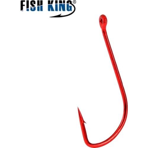 FISH KING 50pcs Fishing Hook SODE Barbed Fishhook High Carbon Steel Bent Baitholder AD Sharp Ringed Carp Hook Fly Fishing Tackle
