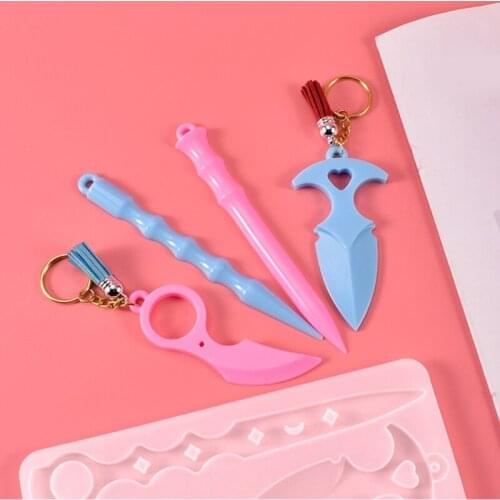 DIY Keychain Silicone Mould Crafts Decorations Pendant Making Tool Crystal Epoxy Resin Mold