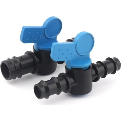 2pcs Hi-Quality 16 20 Irrigation PE Pipe Ball Valve Gardening Greenhouse Irrigation System Water Tube Joints Socket Water Switch