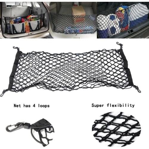 Universal Car Rear Trunk Storage Bag Box Boot Organizer Pocket Cargo Net Mesh Storage Bag for Auto Vehicle Storage Pouch Tool