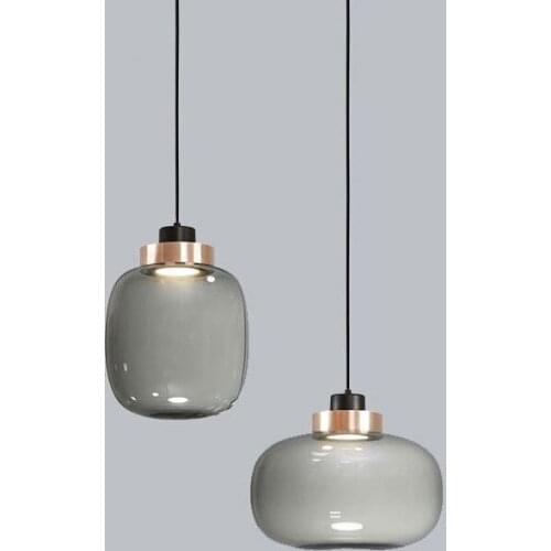 Vintage glass ball iron chandelier ceiling luminaire suspendu design lamp bedroom lampes suspendues living room decoration