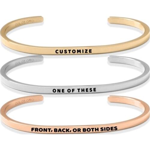 Xiaojing 925 Silver Inspirational Bracelet Personalized Customize Engraved Letter Bracelet for Women Fashion Jewelry Gift