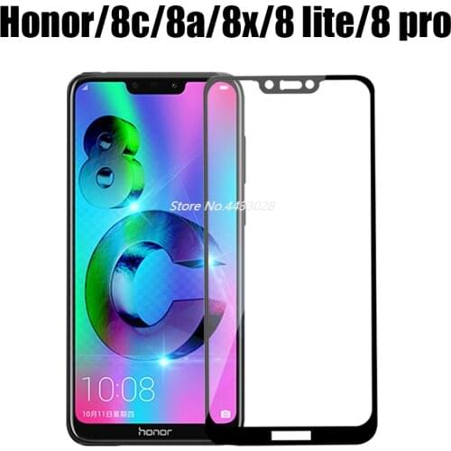 Protective Glass Honor 8c 8 Lite Screen Protector for Huawei 8x 8a 8 Pro 8lite X8 C8 Tempered Glass Huawei Honor 8 Light Glass