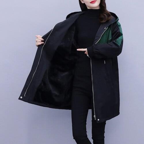 Extra-large size Women Winter Coat Thicke Plus Velvet Thicke Warm Trench Coats Womens Casual Parka Overcoat Chaqueta Mujer 5XL