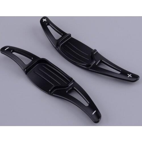 2pcs Aluminum Alloy Steering Wheel Shift Paddle Shifter Extension Gear Lever Trim Car Black Fit For Ford Mondeo Taurus Edge