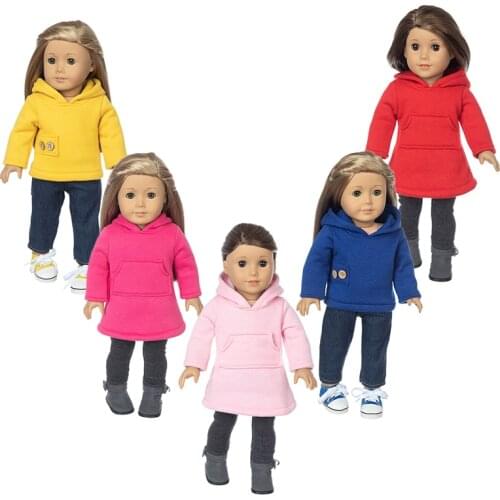 2021 Fleece Suit Fit for American Girl Doll Clothes 18-inch Doll , Christmas Girl Gift(only sell clothes)