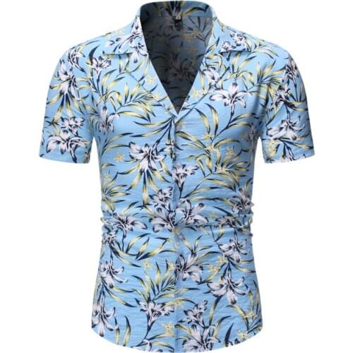 Summer Hawaiian Shirt Men 2020 Brand New Short Sleeve Casual Button Down Beach Shirts Mens Party Holiday Shirt Chemise Homme xxl