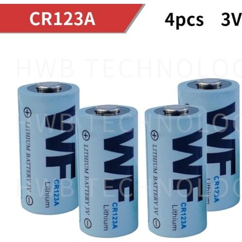 4pcs 3V CR123A CR 123A Lithium battery cell 1300mah CR123 CR17335 CR17345 16340 LiMnO2 dry primary battery for camera