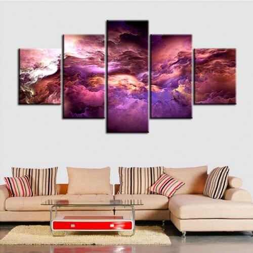 5 PCS Set Abstract Cloud Pinks NO FRAME Painting Canvas Prints Wall Art Modular Pictures For Living Room Decorations
