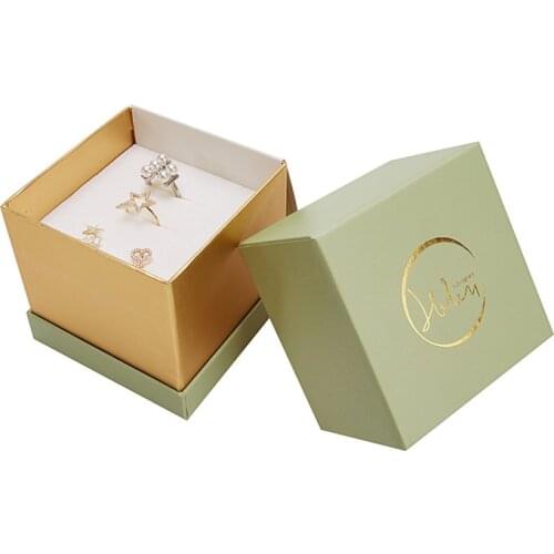500pcs/Lot custom logo cardboard gift boxes for jewelry jewelry box with lid