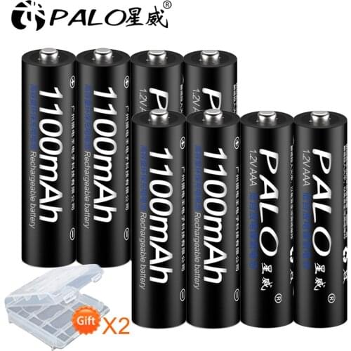 Rechargeable Battery Cell Set 3A AAA Rechargeable AAA 1100mAh 1.2V PALO NI-MH 3A Battery Baterias Bateria For LED Light Toy Mp3