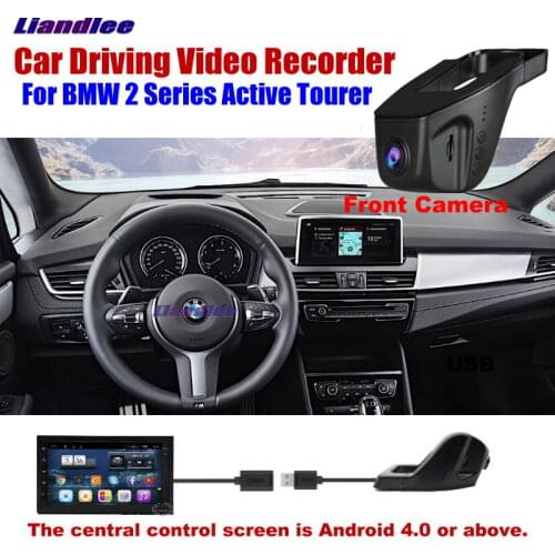 Liandlee Car DVR Front Camera Driving Video Recorder USB Plug For BMW 2 Series Active Tourer Android Screen AUTO Dashcam