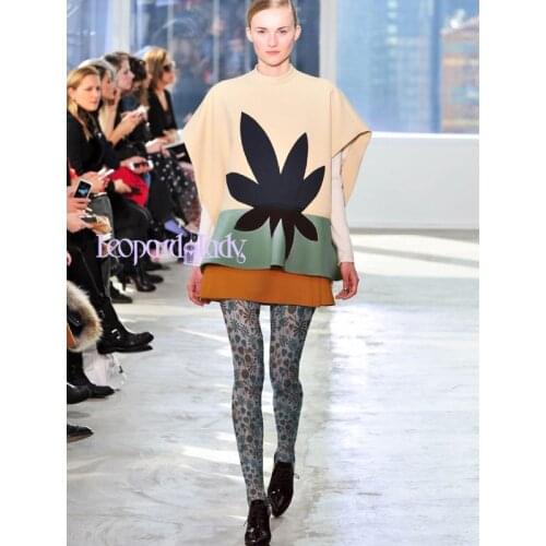 Fishnet Stockings Pantis Woman Collant Fashionable Joker Pantyhose High-grade Plants Flower Printed Tights Velvet Free Flour Ash