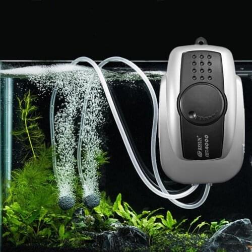 220V Silent Aquarium Air Compressor Pump Fish Tank Oxygen Aerator Air Rise Pump for Fish Marine Plant Tank Aquarium Accessories