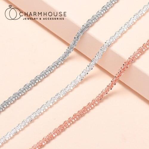 Charm Bracelets For Women Pure Silver 925 Star Link Chain Bracelet & Bangles Wristband Pulseira Femme Weddinig Jewelry Bijoux