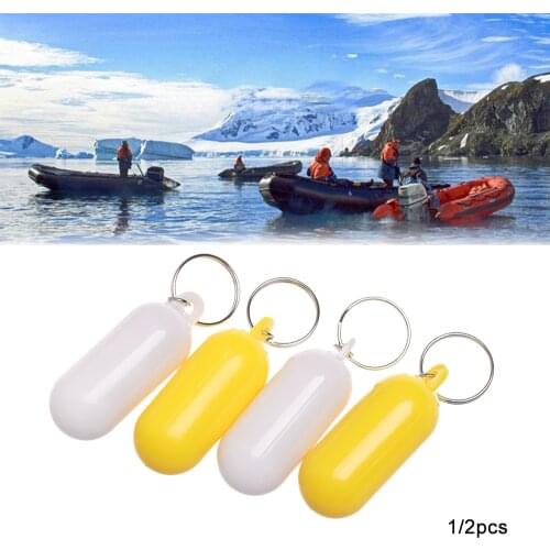 1/2pcs Kayak Floating Keyring Fender Buoyant Key Ring Marine Sailing Boat Float Canal Keychain Water Sports Keys Buckle