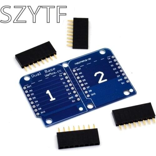 Double Socket Dual Base Shield for Wemos D1 Mini NodeMCU ESP8266 Diy PCB D1 Expansion board