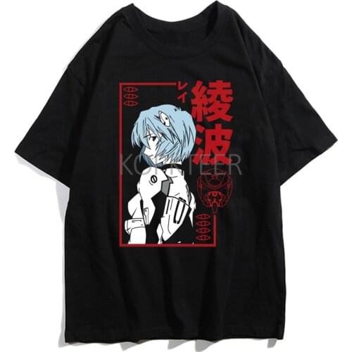 Men T-shirts Ayanami Rei Ikari Shinji Asuka Langley Soryu Anime Graphic Print Summer Tshirts Streetwear Ulzzang Harajuku T-Shirt